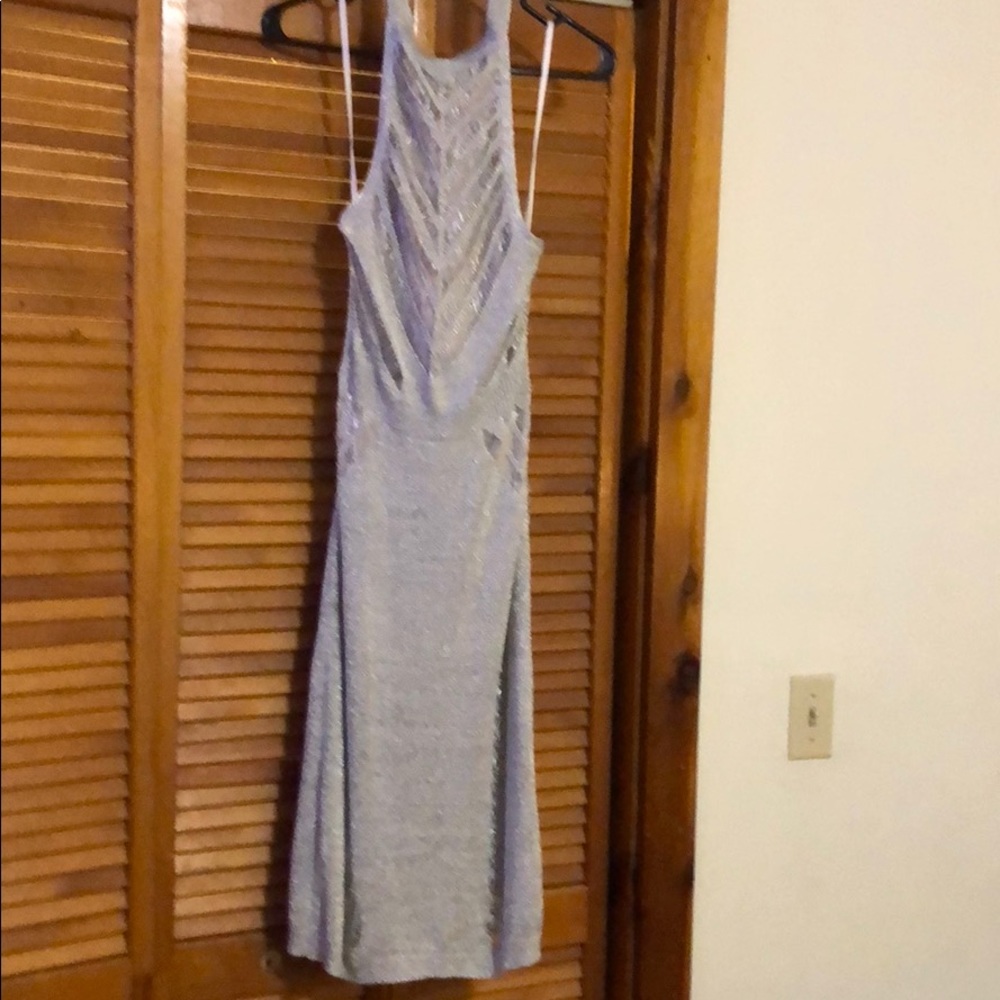 A nice shimmery silver cocktail dress or going out